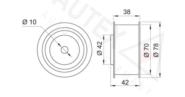 AUTEX Ohjainrulla, hammashihna 651403