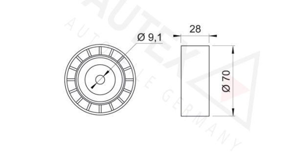 AUTEX Ohjainrulla, moniurahihna 651477