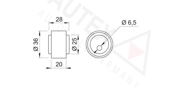 AUTEX Ohjainrulla, hammashihna 651609