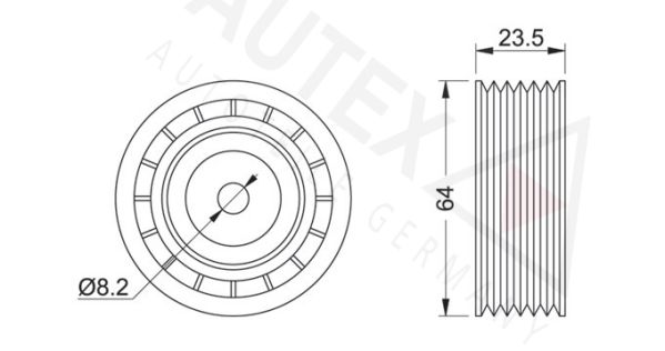 AUTEX Ohjainrulla, moniurahihna 651621