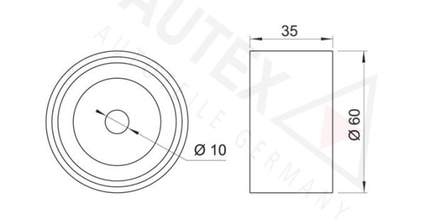 AUTEX Ohjainrulla, hammashihna 651638