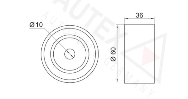 AUTEX Ohjainrulla, hammashihna 651649