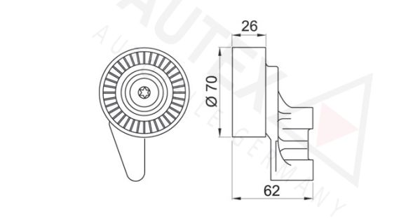 AUTEX Ohjainrulla, moniurahihna 651722