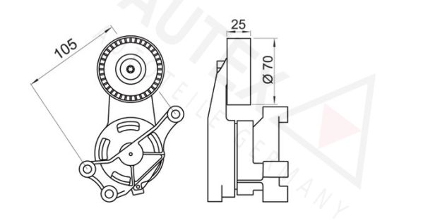 AUTEX Hihnankiristin, moniurahihna 654484