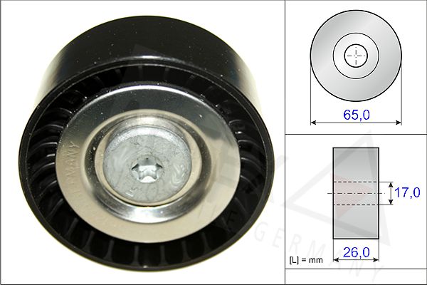 AUTEX Ohjainrulla, moniurahihna 654829