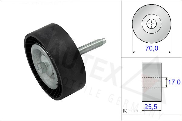 AUTEX Ohjainrulla, moniurahihna 654834