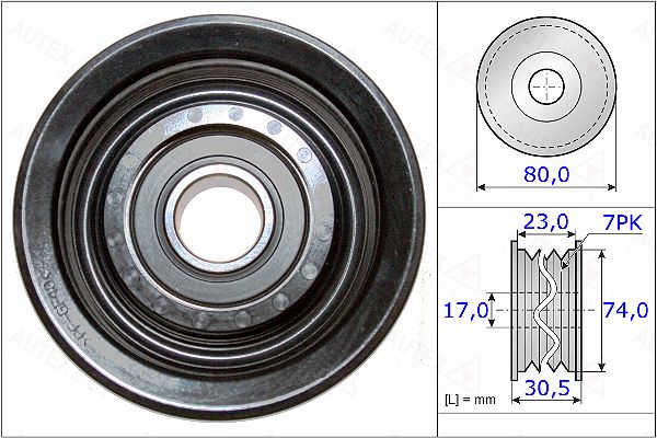 AUTEX Ohjainrulla, moniurahihna 654874