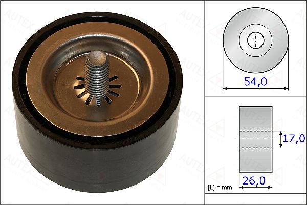 AUTEX Ohjainrulla, moniurahihna 654879