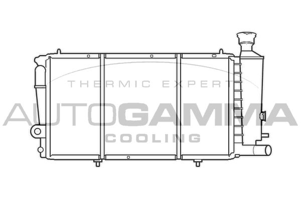AUTOGAMMA Jäähdytin,moottorin jäähdytys 100172