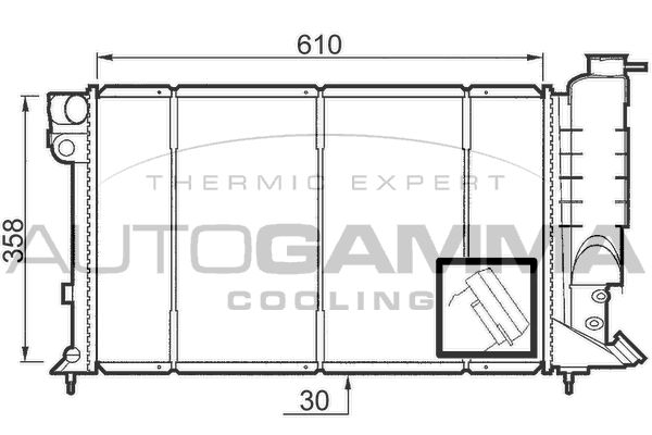 AUTOGAMMA Jäähdytin,moottorin jäähdytys 100228