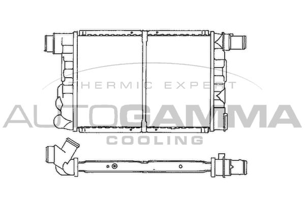 AUTOGAMMA Jäähdytin,moottorin jäähdytys 100263