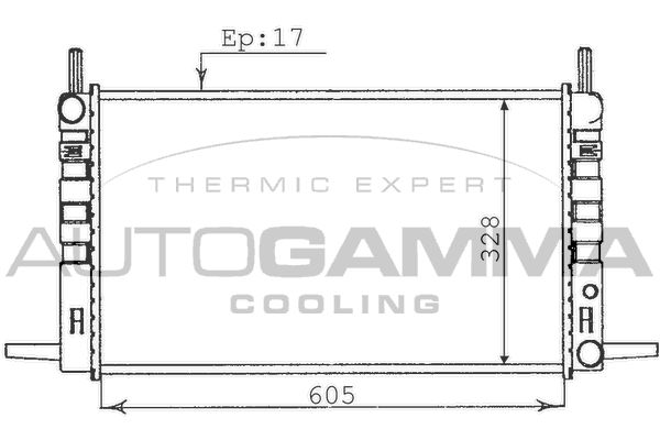 AUTOGAMMA Jäähdytin,moottorin jäähdytys 100362