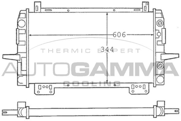 AUTOGAMMA Jäähdytin,moottorin jäähdytys 100379