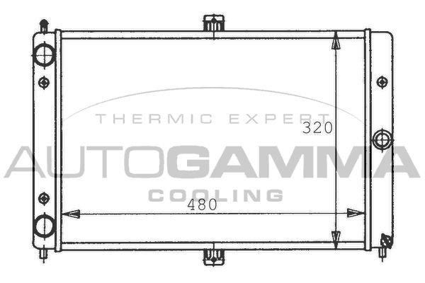 AUTOGAMMA Jäähdytin,moottorin jäähdytys 100444
