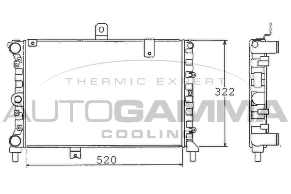 AUTOGAMMA Jäähdytin,moottorin jäähdytys 100452