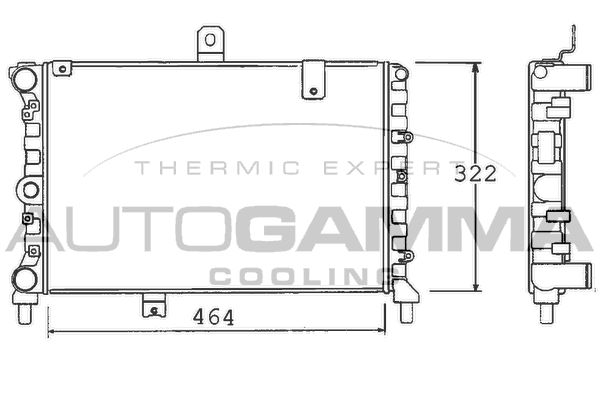 AUTOGAMMA Jäähdytin,moottorin jäähdytys 100453