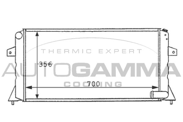 AUTOGAMMA Jäähdytin,moottorin jäähdytys 100932