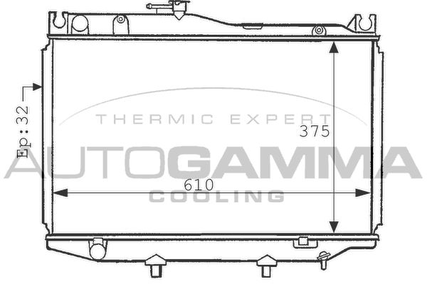 AUTOGAMMA Jäähdytin,moottorin jäähdytys 101010