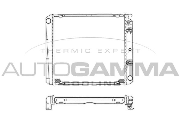 AUTOGAMMA Jäähdytin,moottorin jäähdytys 101093