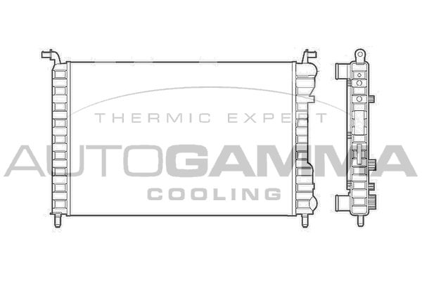 AUTOGAMMA Jäähdytin,moottorin jäähdytys 101188