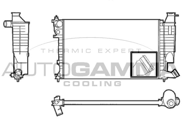 AUTOGAMMA Jäähdytin,moottorin jäähdytys 101309
