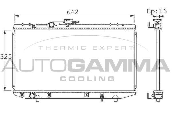AUTOGAMMA Jäähdytin,moottorin jäähdytys 101353