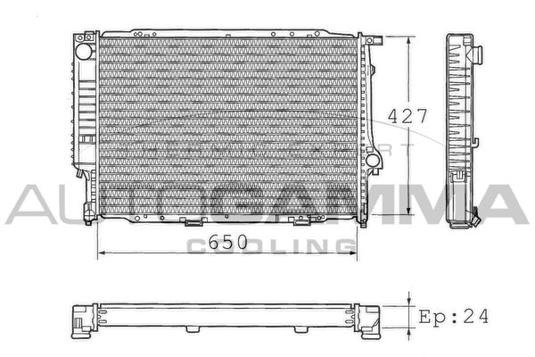AUTOGAMMA Jäähdytin,moottorin jäähdytys 101367