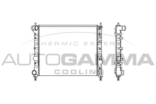 AUTOGAMMA Jäähdytin,moottorin jäähdytys 101402