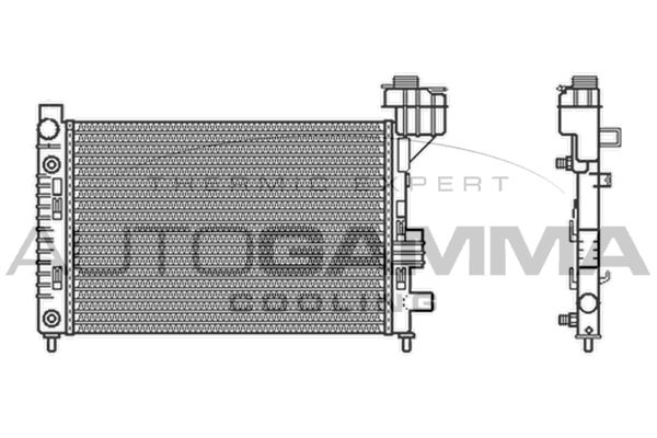 AUTOGAMMA Jäähdytin,moottorin jäähdytys 102000