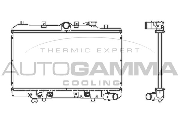 AUTOGAMMA Jäähdytin,moottorin jäähdytys 102136