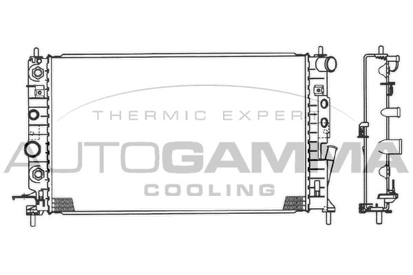 AUTOGAMMA Jäähdytin,moottorin jäähdytys 102415