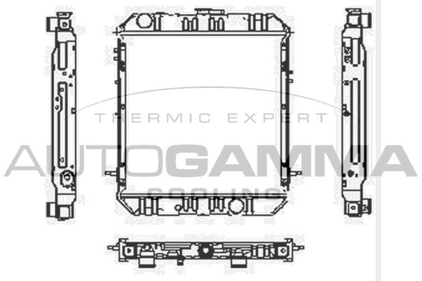 AUTOGAMMA Jäähdytin,moottorin jäähdytys 102925