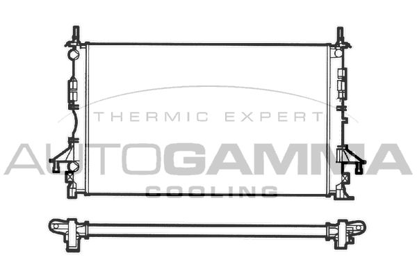 AUTOGAMMA Jäähdytin,moottorin jäähdytys 102998