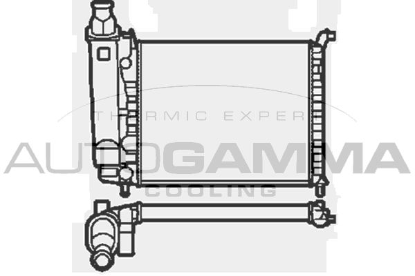 AUTOGAMMA Jäähdytin,moottorin jäähdytys 103916
