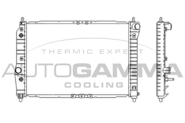 AUTOGAMMA Jäähdytin,moottorin jäähdytys 103951