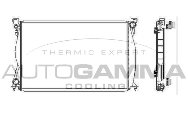 AUTOGAMMA Jäähdytin,moottorin jäähdytys 104029