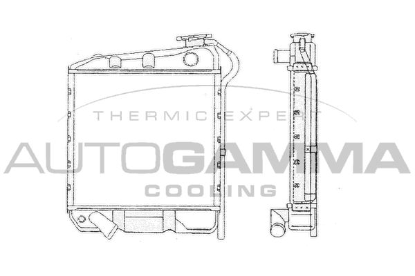 AUTOGAMMA Jäähdytin,moottorin jäähdytys 104242