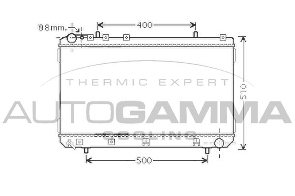 AUTOGAMMA Jäähdytin,moottorin jäähdytys 104257