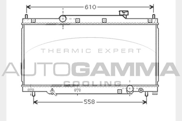AUTOGAMMA Jäähdytin,moottorin jäähdytys 104319