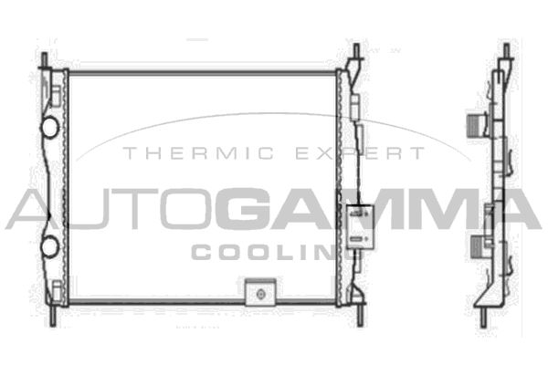 AUTOGAMMA Jäähdytin,moottorin jäähdytys 104527