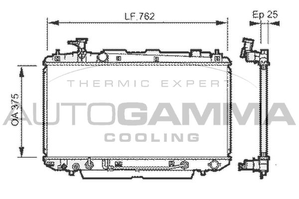 AUTOGAMMA Jäähdytin,moottorin jäähdytys 104567