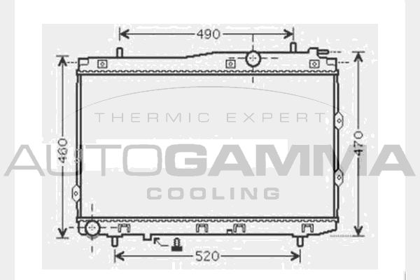 AUTOGAMMA Jäähdytin,moottorin jäähdytys 104594