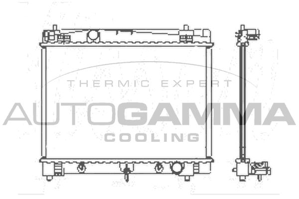 AUTOGAMMA Jäähdytin,moottorin jäähdytys 104623