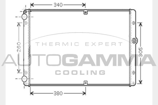 AUTOGAMMA Jäähdytin,moottorin jäähdytys 104624