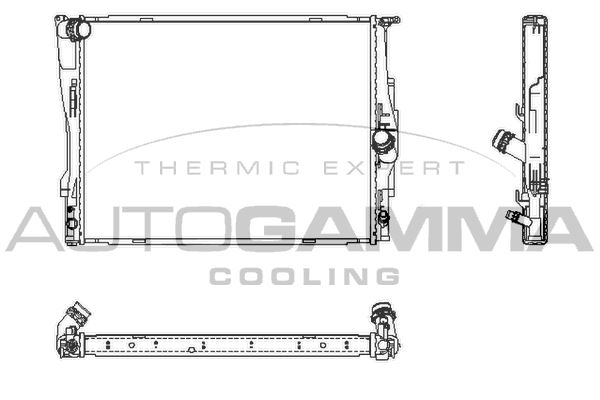 AUTOGAMMA Jäähdytin,moottorin jäähdytys 104627