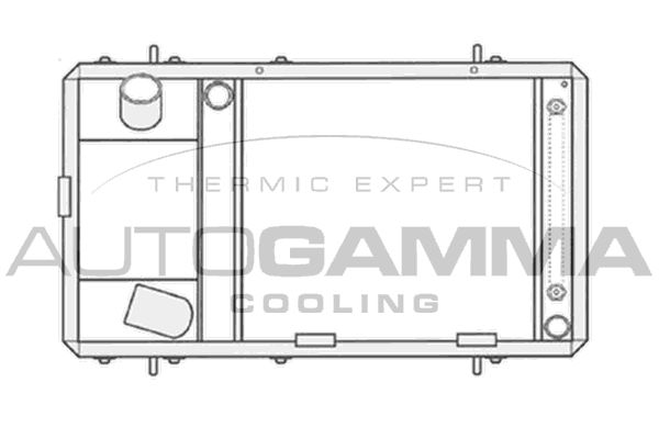 AUTOGAMMA Jäähdytin,moottorin jäähdytys 104662