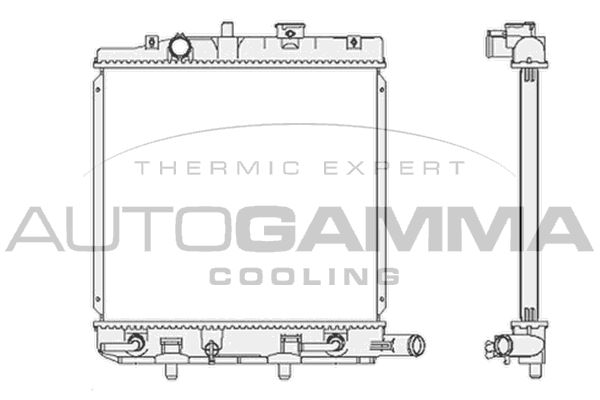 AUTOGAMMA Jäähdytin,moottorin jäähdytys 104677