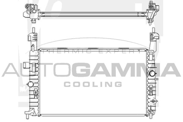 AUTOGAMMA Jäähdytin,moottorin jäähdytys 104866