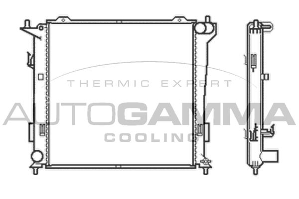 AUTOGAMMA Jäähdytin,moottorin jäähdytys 105049