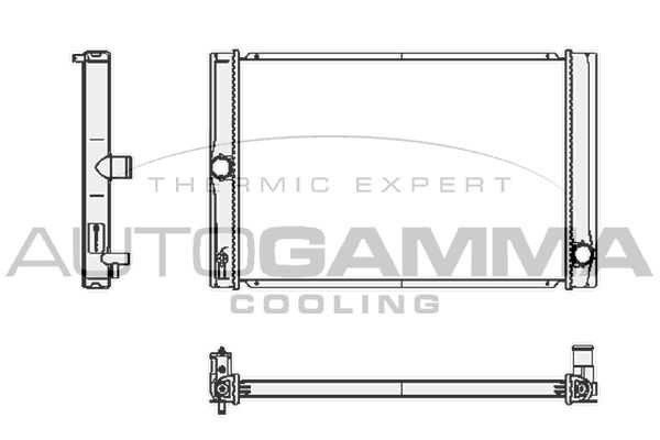 AUTOGAMMA Jäähdytin,moottorin jäähdytys 105178
